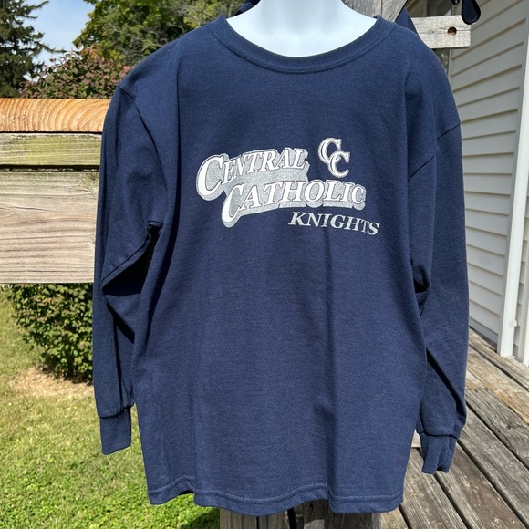 Kids Central Catholic Navy LS Tee! NEW! - Picture 4 of 6